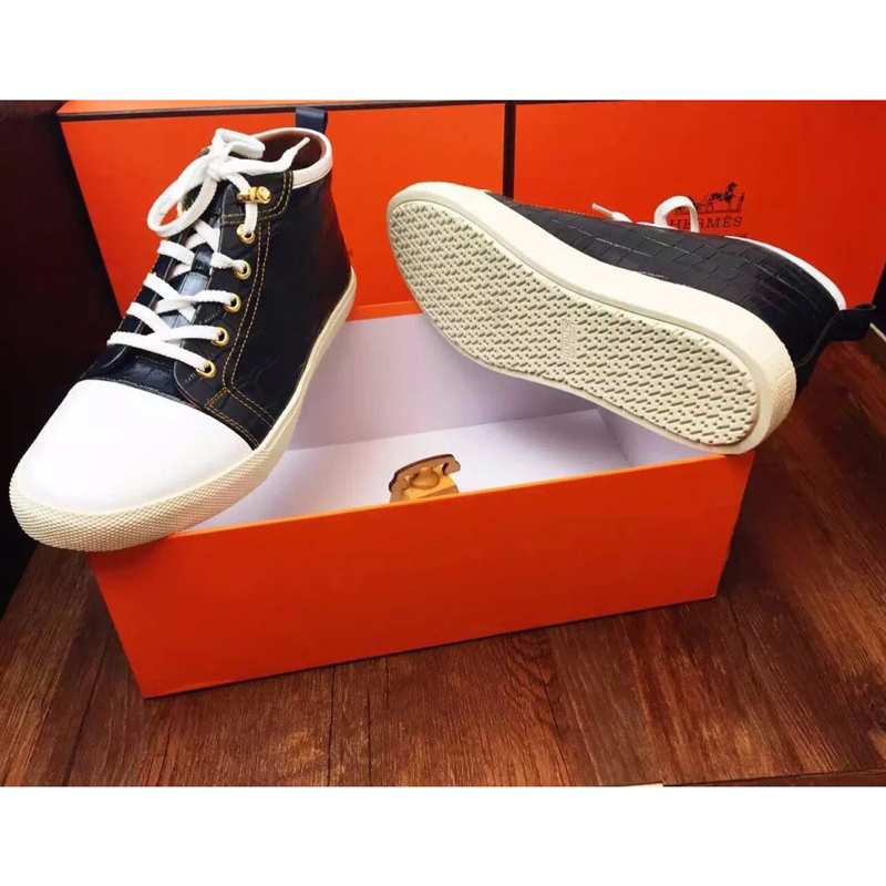 2016 Hermes Calfskin leather men Casual shoes