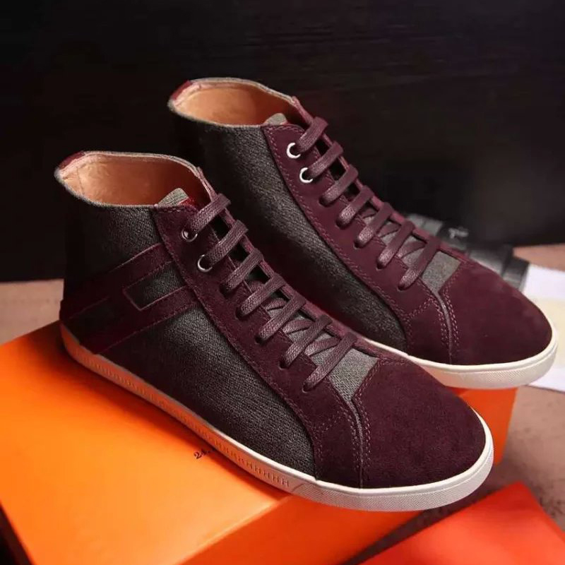 2016 Hermes Nubuck leather men Casual shoes