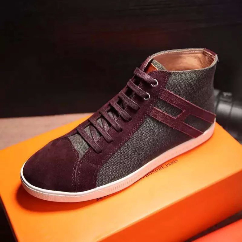 2016 Hermes Nubuck leather men Casual shoes