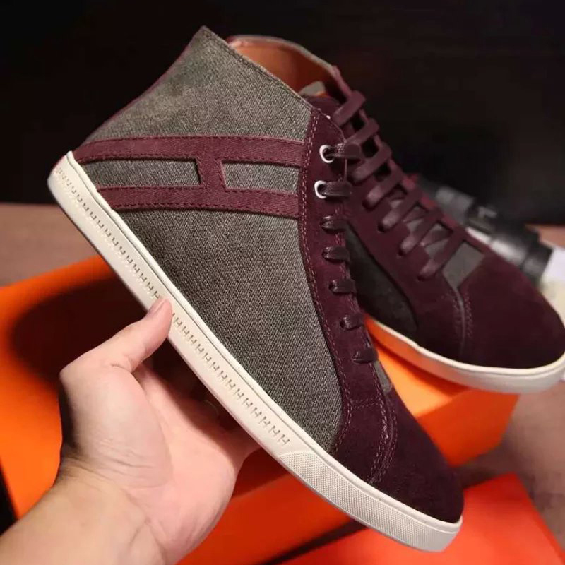 2016 Hermes Nubuck leather men Casual shoes