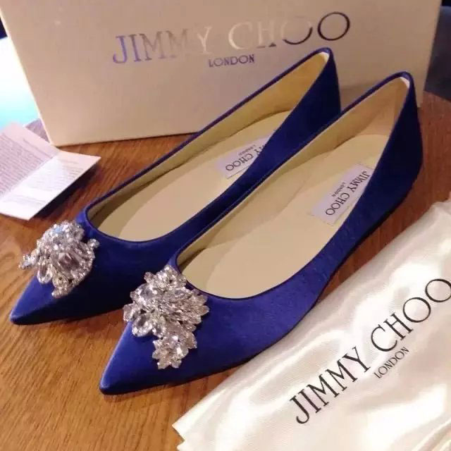 2016 Jimmy Choo Women flats shoes with Rhinestone