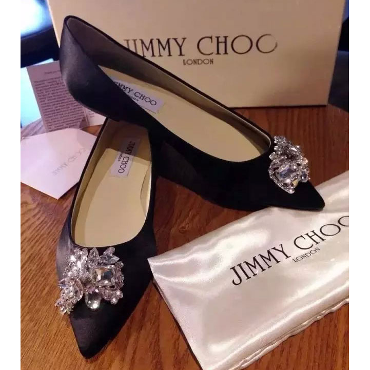 2016 Jimmy Choo Women flats shoes with Rhinestone