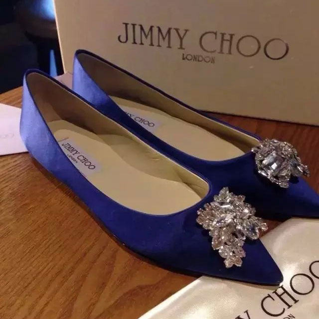 2016 Jimmy Choo Women flats shoes with Rhinestone