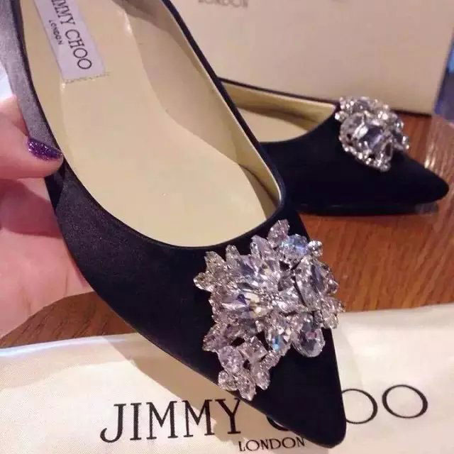 2016 Jimmy Choo Women flats shoes with Rhinestone