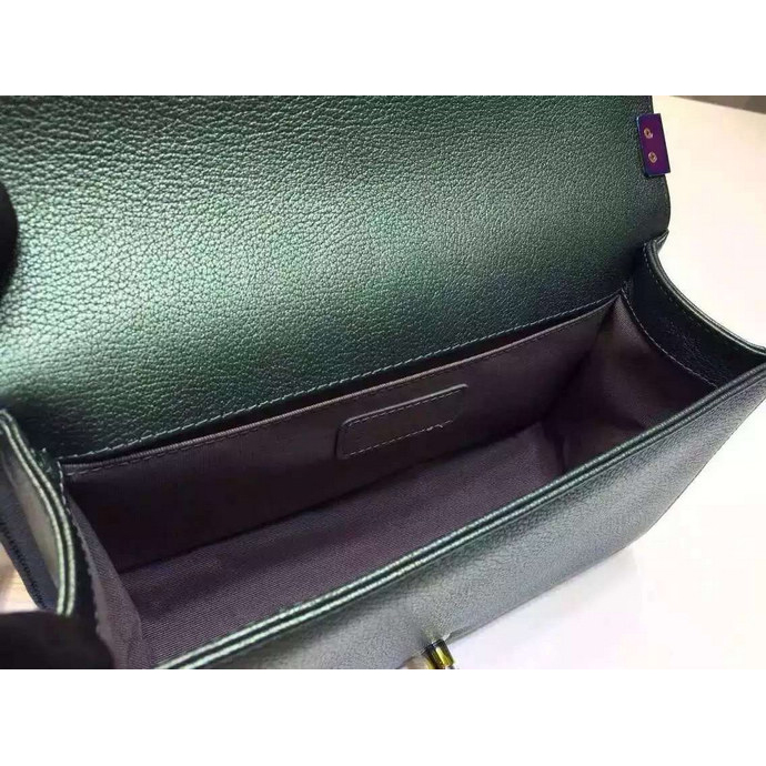 2016 LE Boy Chanel Flap Shoulder Bag Original Deer Leather A67086 Green