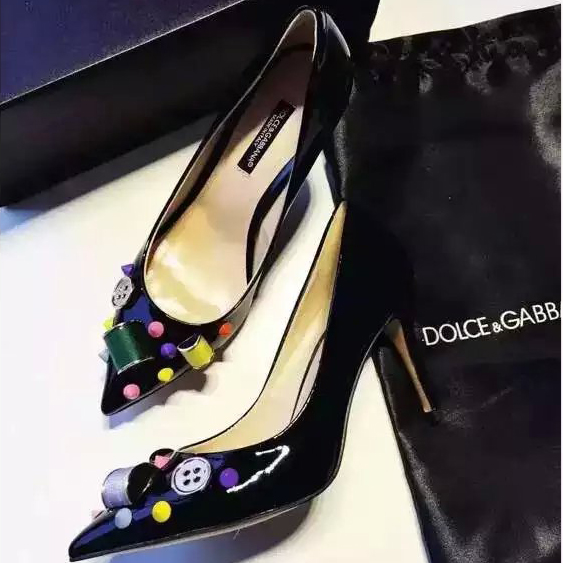 2016 Latest Dolce&Gabbana Patent leather high-heeled shoes with Heel Height 8.5cm