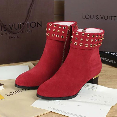 2016 Louis vitton women Boots in velvet with rivet