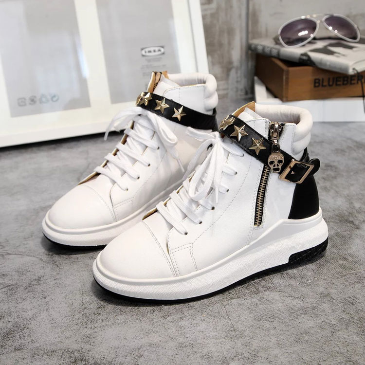 2016 Mcqueen women Sneakers shoes in Calfskin leather