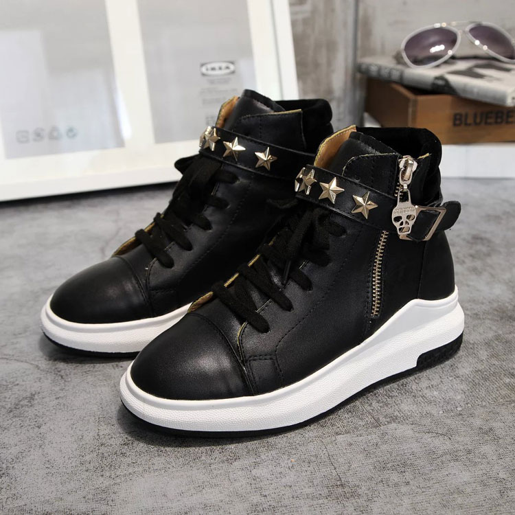 2016 Mcqueen women Sneakers shoes in Calfskin leather