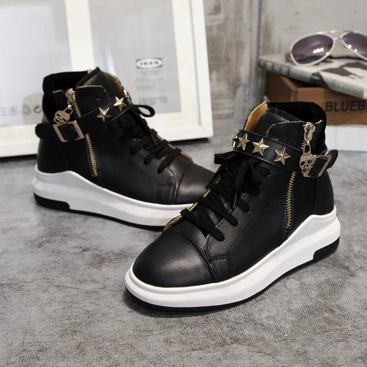 2016 Mcqueen women Sneakers shoes in Calfskin leather