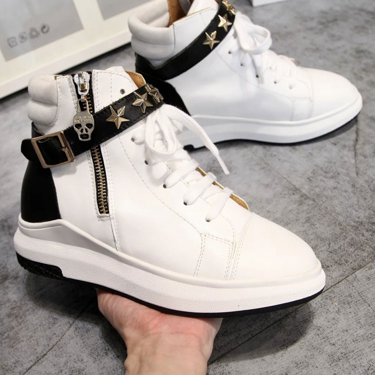 2016 Mcqueen women Sneakers shoes in Calfskin leather