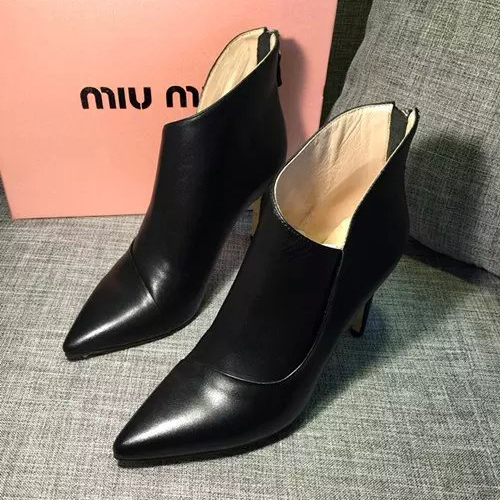 2016 Miu Miu Calfskin leather short Boots