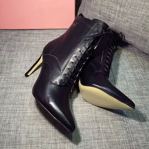 2016 Miu Miu Calfskin leather short Boots