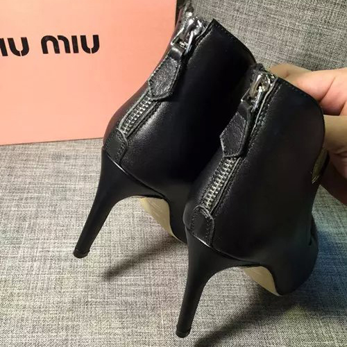 2016 Miu Miu Calfskin leather short Boots