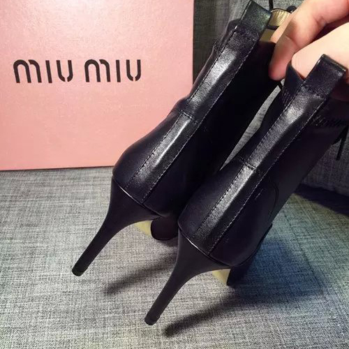 2016 Miu Miu Calfskin leather short Boots