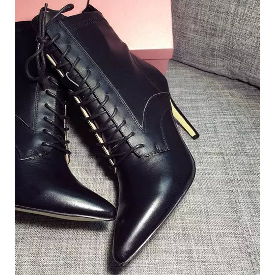 2016 Miu Miu Calfskin leather short Boots