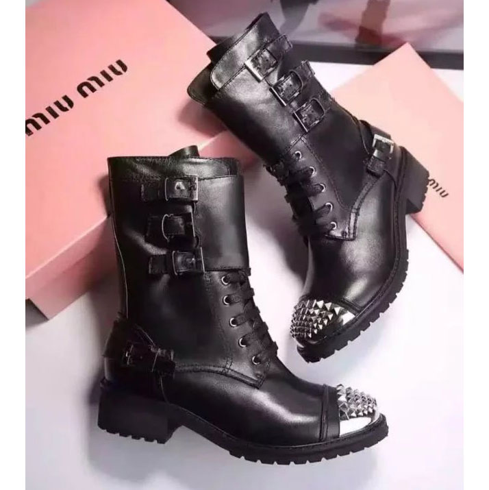 2016 Miu Miu women Boots in Calfskin leather