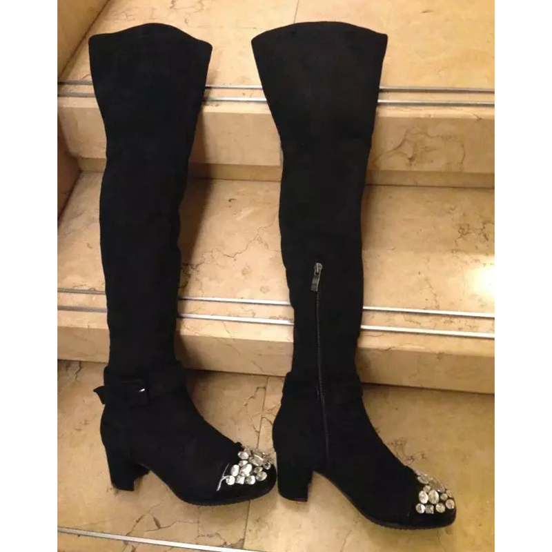 2016 Miu Miu women Boots with Rhinestone