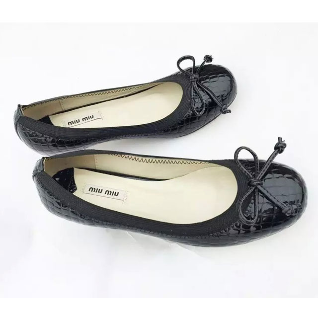 2016 Miu Miu women ballet shoes in Patent leather 4.5CM