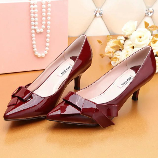 2016 Miu Miu women shoes in Patent leather Heel Height 5cm