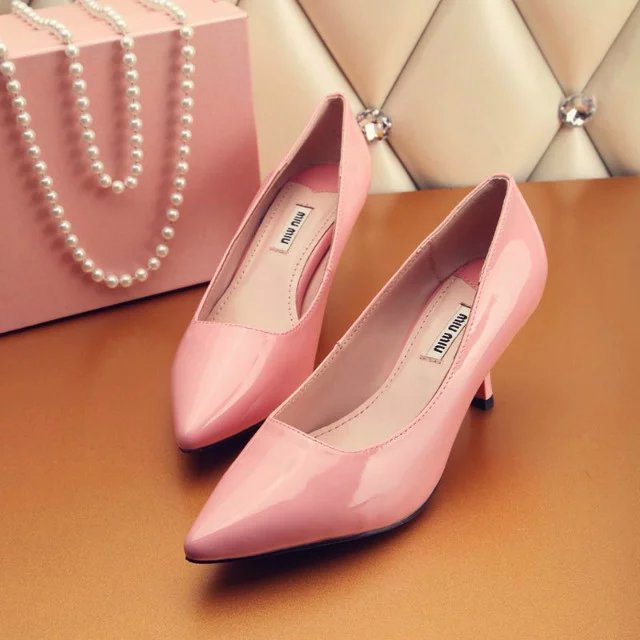 2016 Miu Miu women shoes in Patent leather Heel Height 5cm