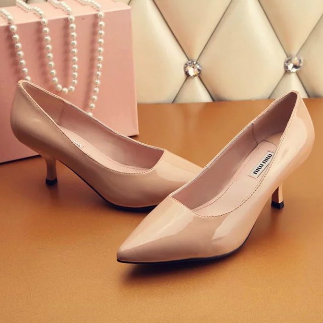 2016 Miu Miu women shoes in Patent leather Heel Height 5cm