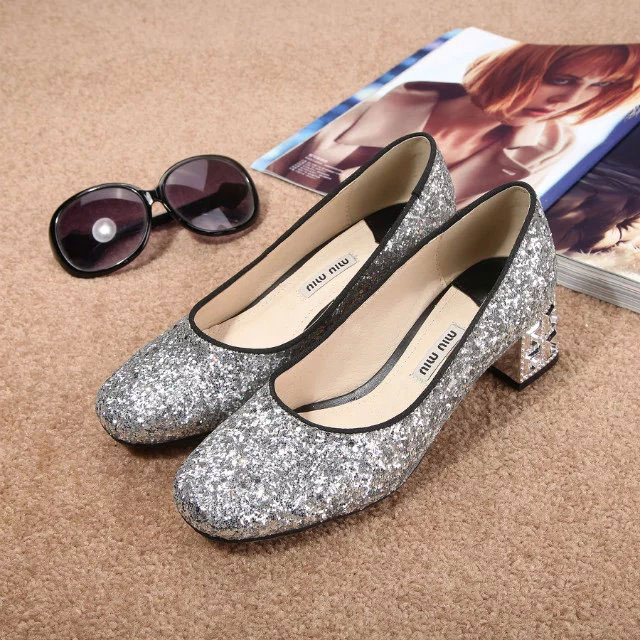 2016 Miu Miu women shoes with Diamond 4.5CM