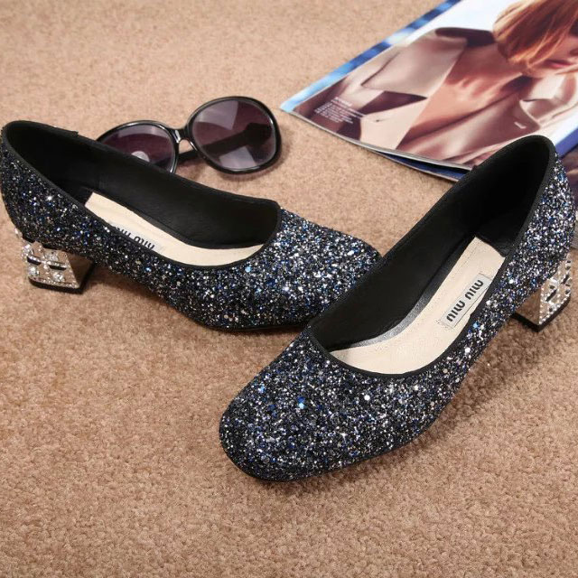 2016 Miu Miu women shoes with Diamond 4.5CM