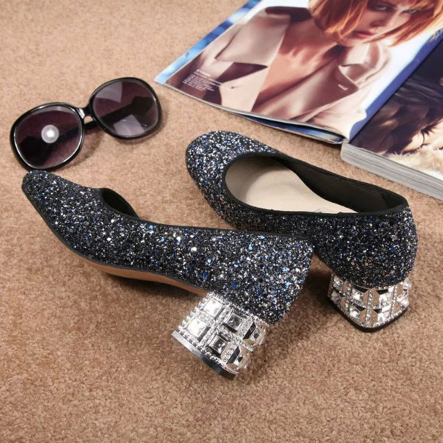 2016 Miu Miu women shoes with Diamond 4.5CM