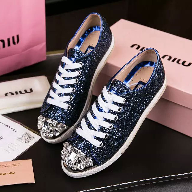 2016 Miu Miu women shoes with diamond