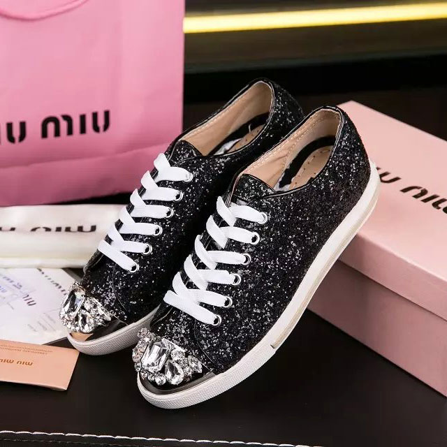 2016 Miu Miu women shoes with diamond