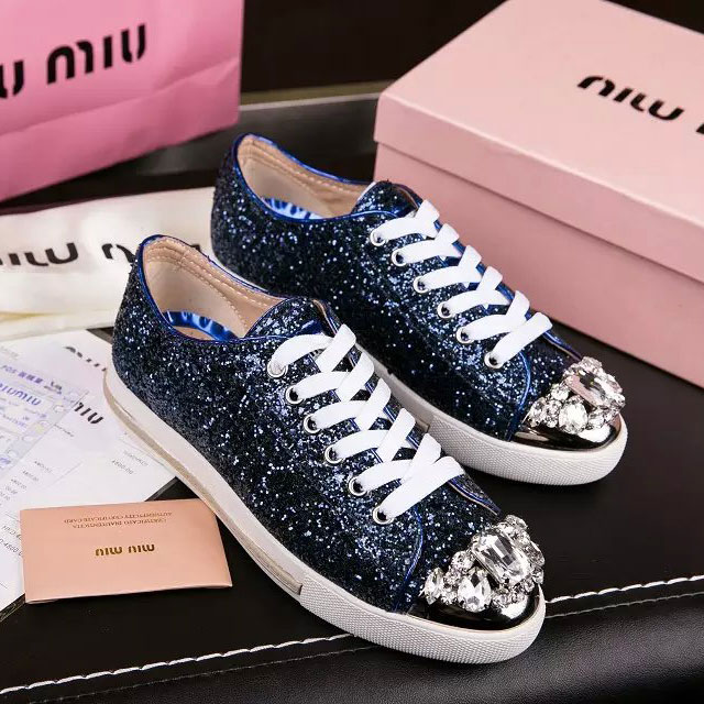 2016 Miu Miu women shoes with diamond