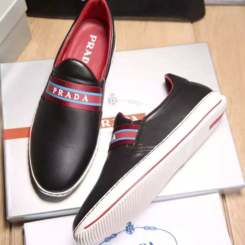 2016 New Arrivals Prada men Calfskin leather casual shoes