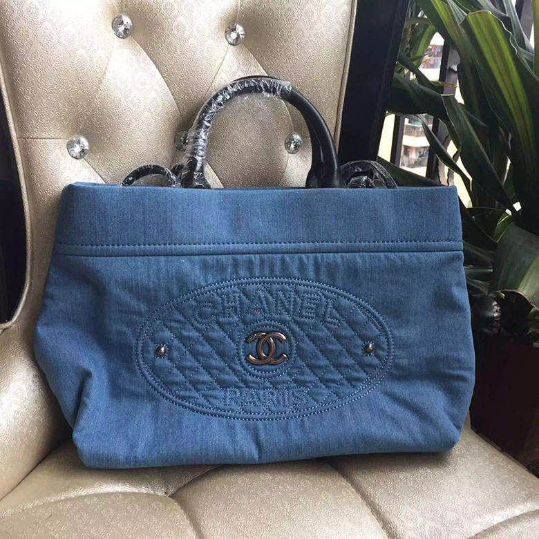 2016 New Chanel Shoulder Shopping Bag Original denim  A6532