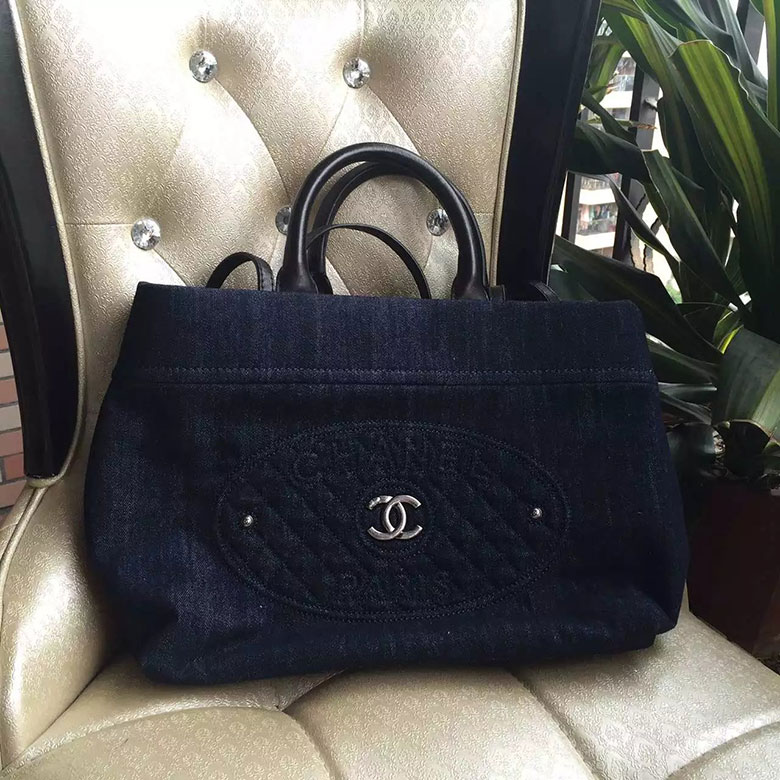 2016 New Chanel Shoulder Shopping Bag Original denim  A6532