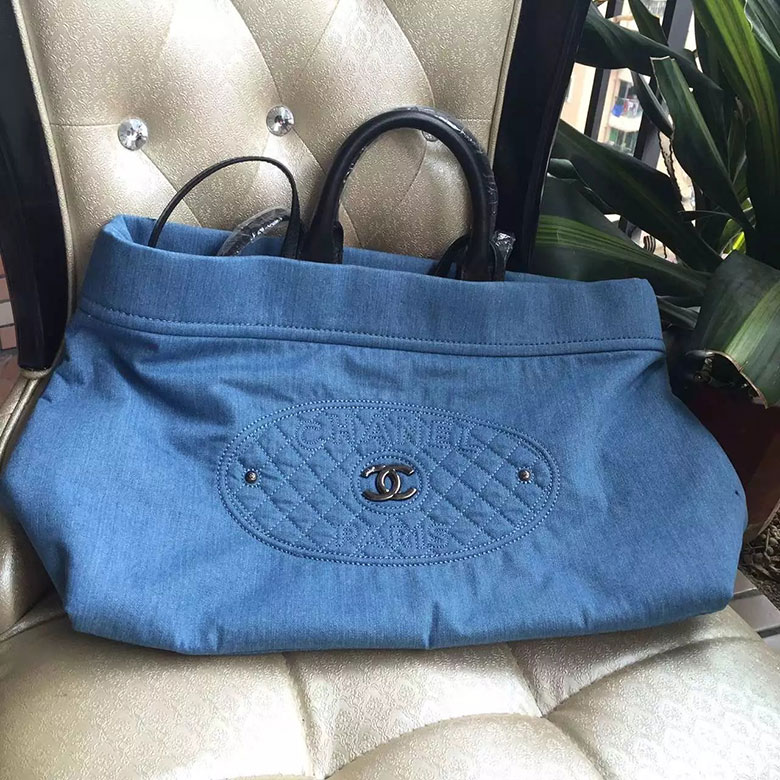 2016 New Chanel Shoulder Shopping Bag Original denim  A6539