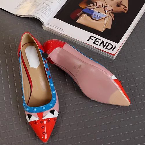 2016 New Fendi women shoes in Calfskin leather with Heel Height 4.5cm