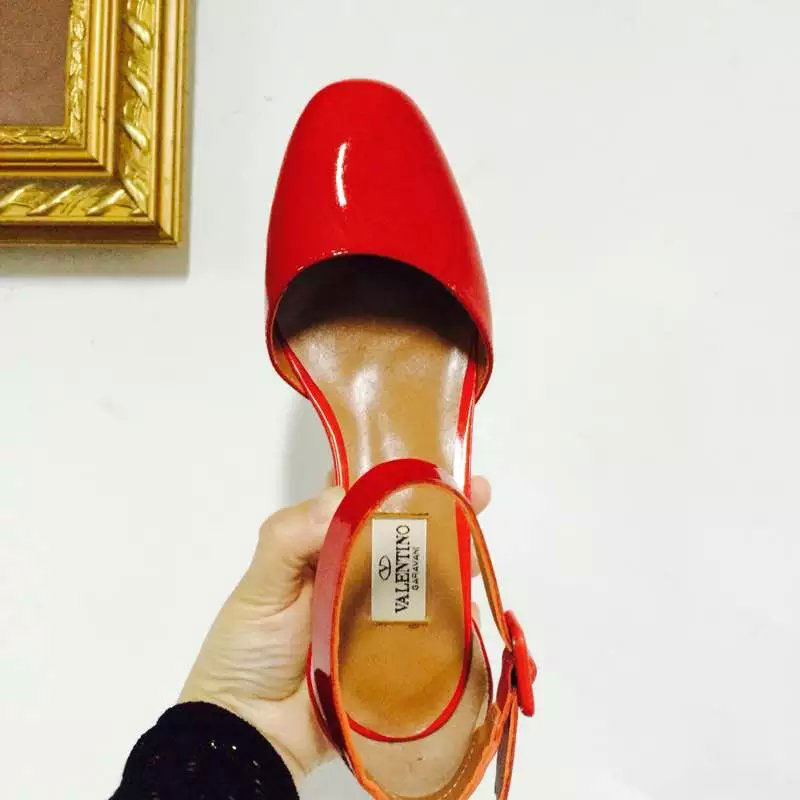 2016 New Valentino women Sandals shoes in Calfskin leather