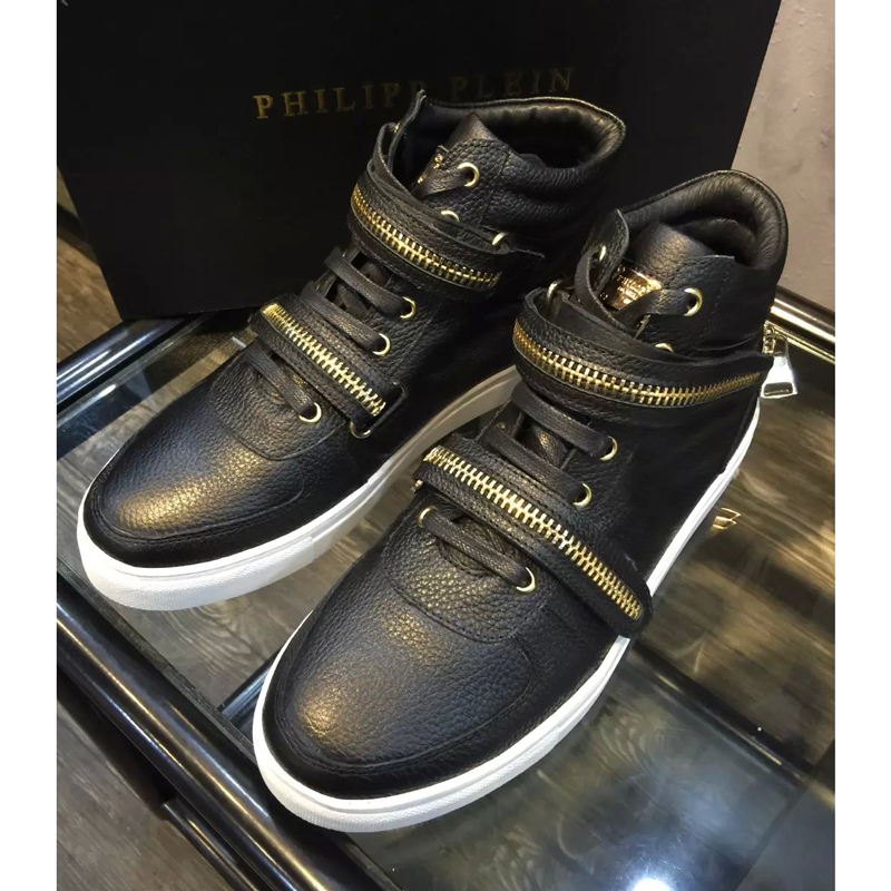 2016 Philipp Plein men Calfskin leather Sneaker shoes