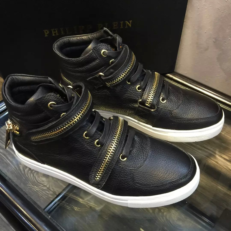 2016 Philipp Plein men Calfskin leather Sneaker shoes