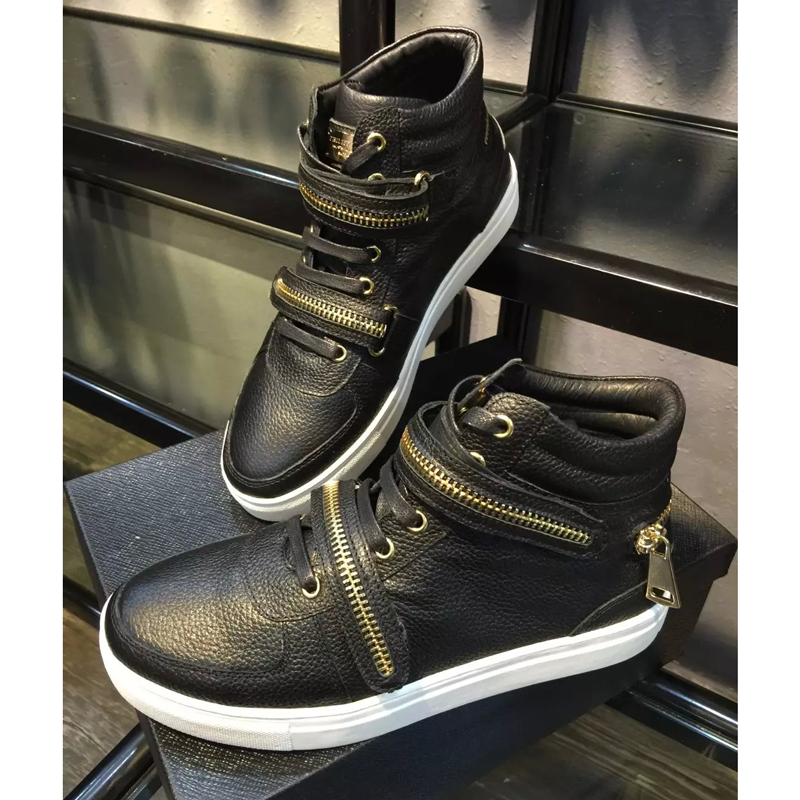 2016 Philipp Plein men Calfskin leather Sneaker shoes