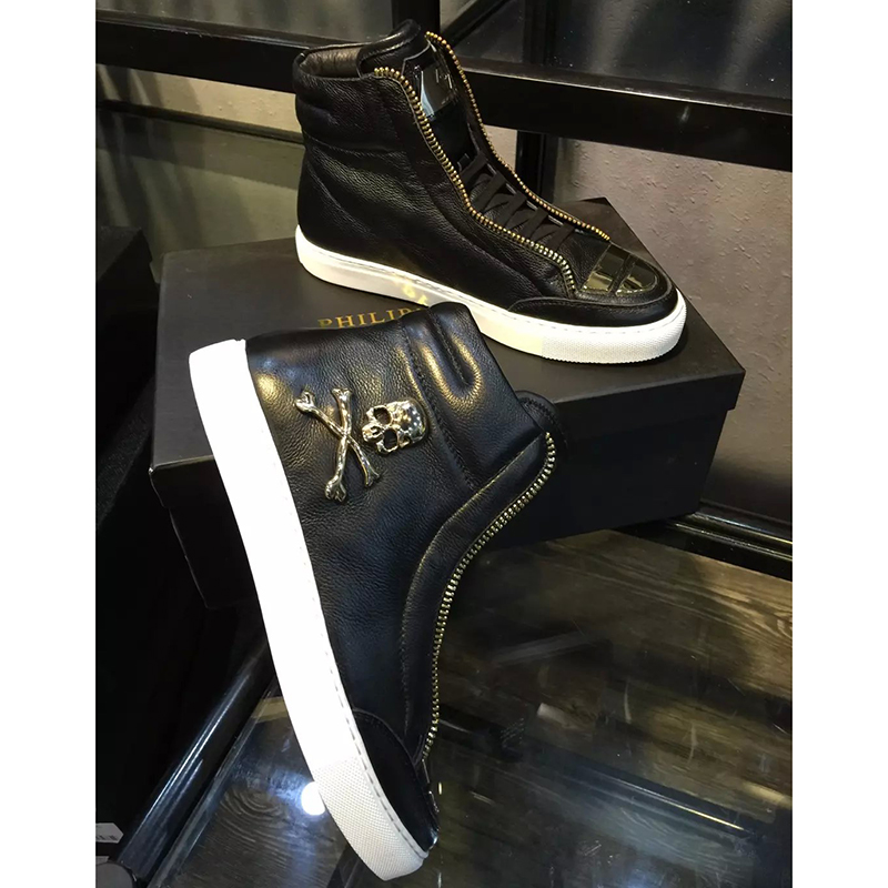 2016 Philipp Plein men Calfskin leather sneaker