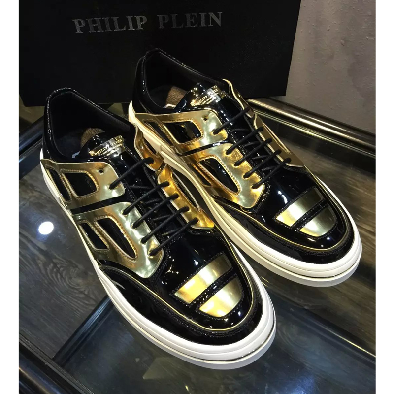 2016 Philipp Plein men Patent leather Casual shoes