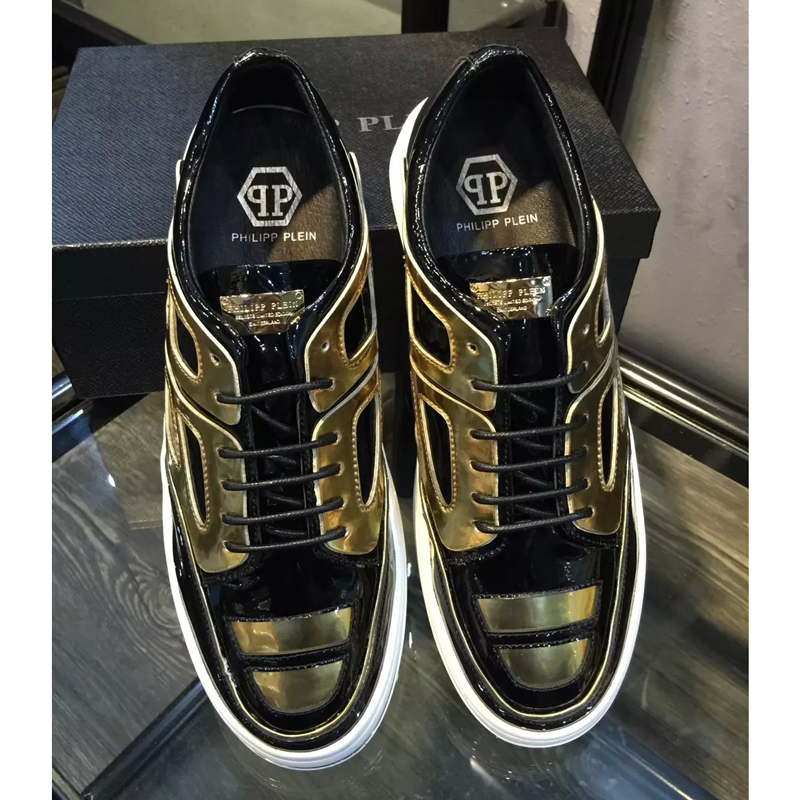 2016 Philipp Plein men Patent leather Casual shoes