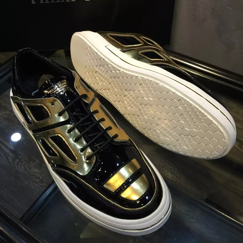 2016 Philipp Plein men Patent leather Casual shoes