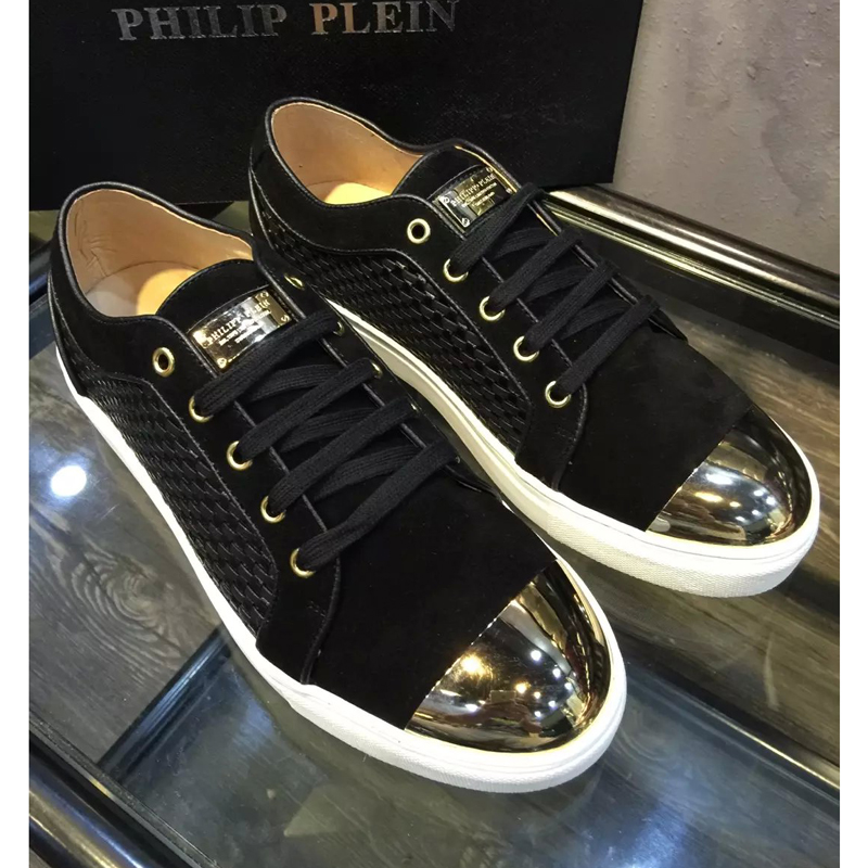 2016 Philipp Plein men velvet With hand-knitted Casual shoes