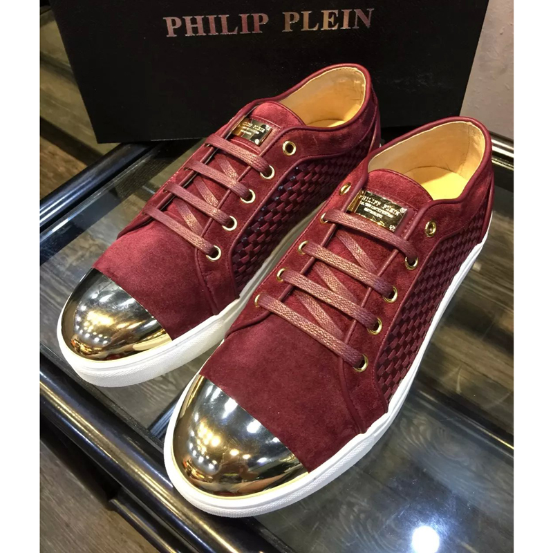 2016 Philipp Plein men velvet With hand-knitted Casual shoes