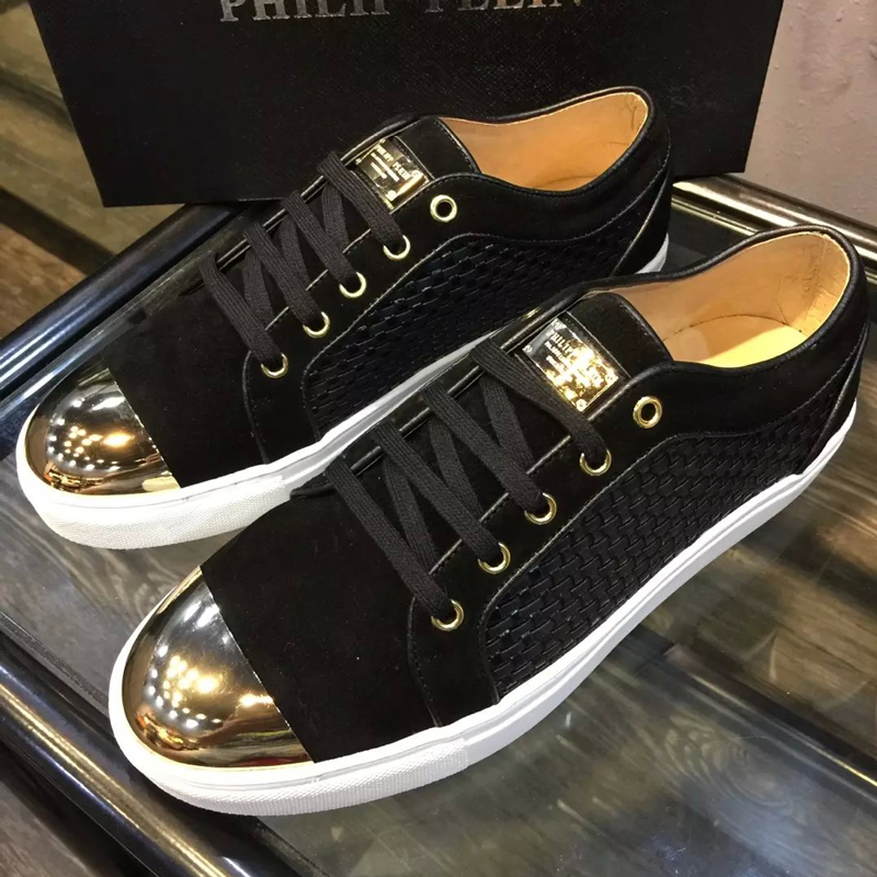 2016 Philipp Plein men velvet With hand-knitted Casual shoes