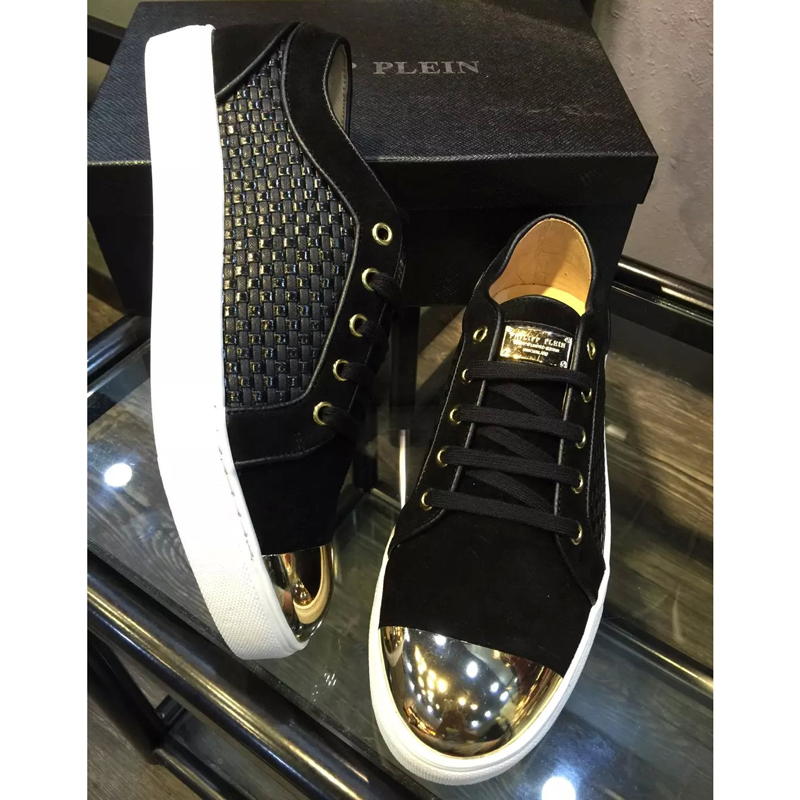 2016 Philipp Plein men velvet With hand-knitted Casual shoes