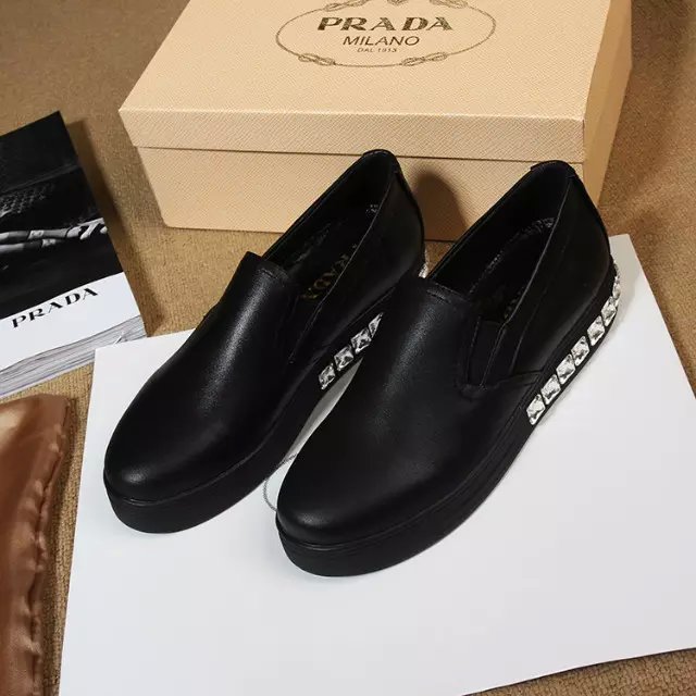 2016 Prada casual shoes in Calfskin leather